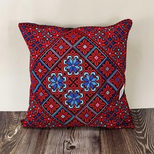 Red and Blue Ethnic Embroidered